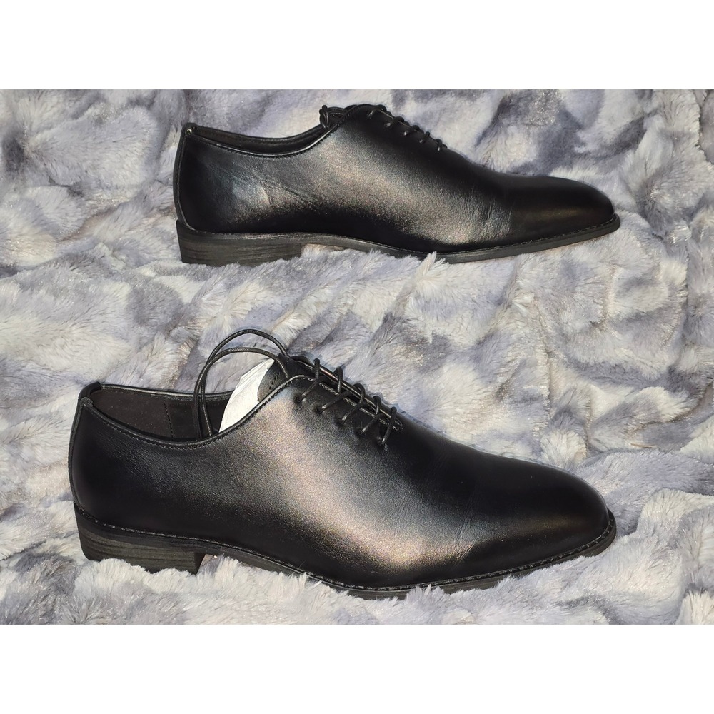EUC SUITSHOP Mens Mitchell Black Leather Oxford Dress Shoes‎ Size 11 w/ dust bag